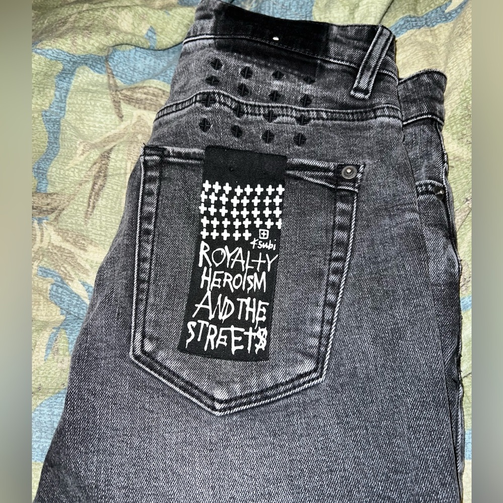 Ksubi Van Winkle Black Stonewash distressed jeans